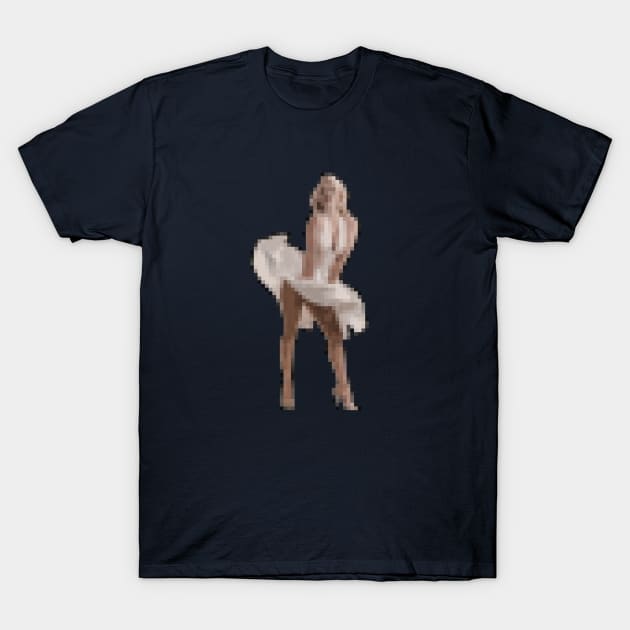 Marylin Monroe Low Pixel T-Shirt by tsign703